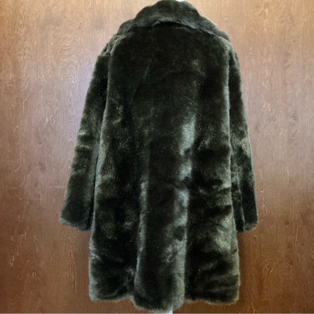 Womens Vintage 80s Faux Fur Coat Brown Mixed Size L/XL Luxurious Glam Party - Picture 8 of 14